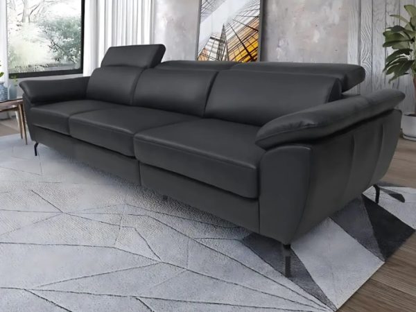 Transforme sua sala com um sofá de couro preto