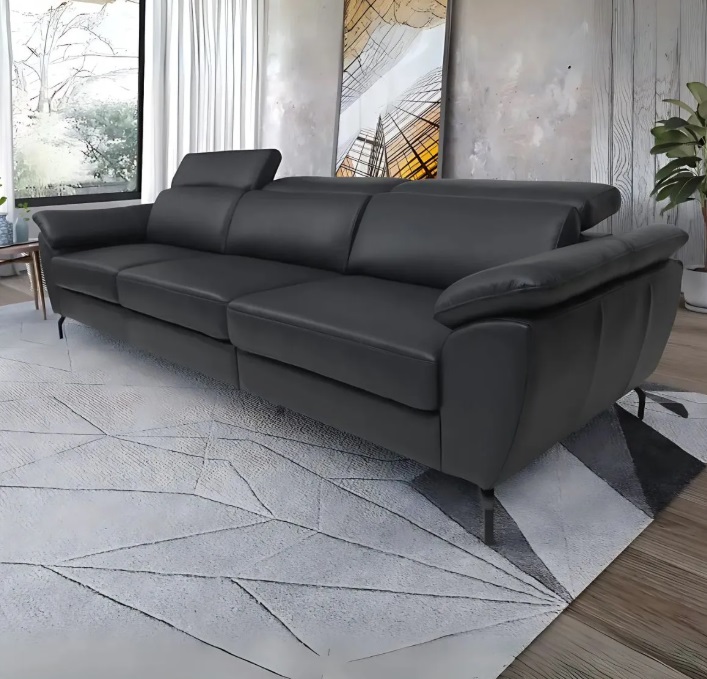 Transforme sua sala com um sofá de couro preto