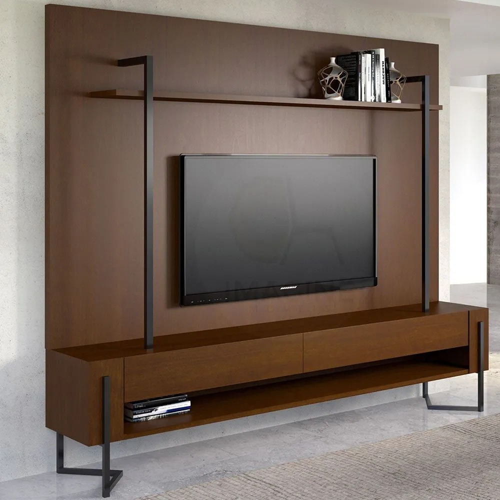 Criando um espaço funcional: A vantagem do Rack de madeira com painel